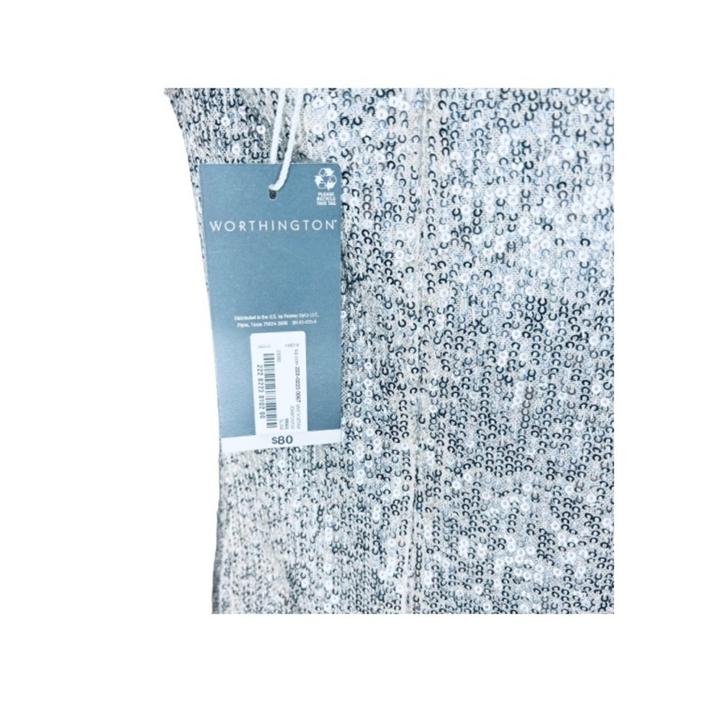Worthington Womens Sleeveless Sequin Slip Dress Size Small - Picture 6 of 10